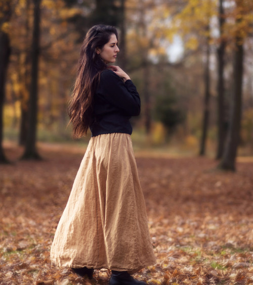 Lněná zavinovací halenka Černá — foto 5