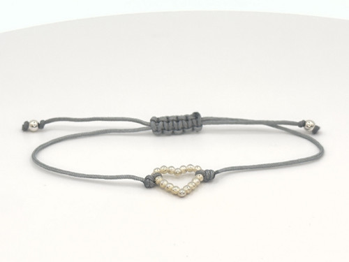 Minimalistický náramek - Ball heart (šedá) — foto 2