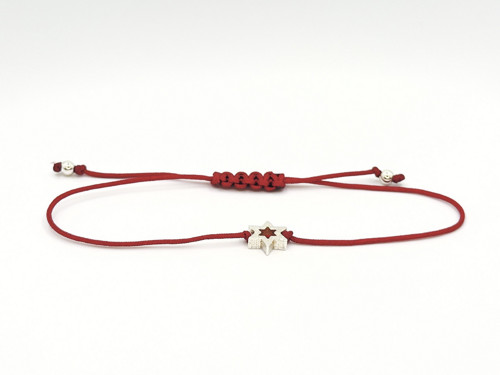 Minimalistický náramek - Star frame (vínová) — foto 2