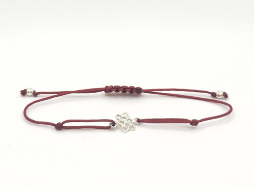 Minimalistický náramek - Celtic knot (vínová) — foto 2