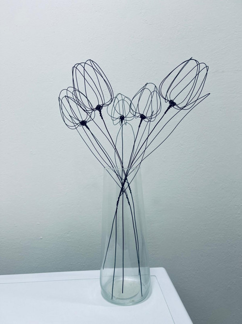 Drátkované Tulipány - 5ks — foto 2