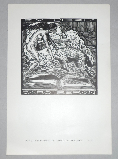 EX LIBRIS • Jaro Beran 1892 - 1962, dřevoryt — foto 2