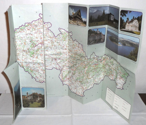 Chaty, hotely, kempingy v ČSFR • mapa, 1990 — foto 3