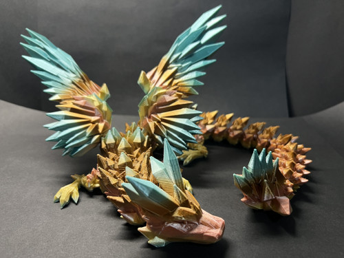 Krystalový Drak - 40 cm - 3D Tisk — foto 5