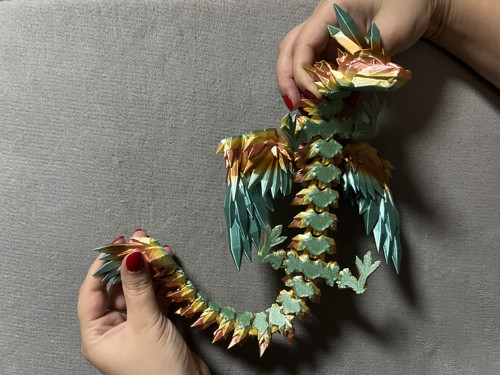 Krystalový Drak - 40 cm - 3D Tisk — foto 4
