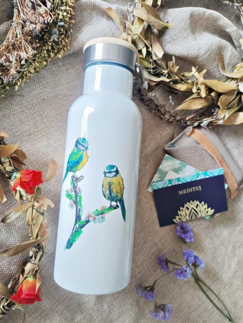 Termoláhev - 500 ml - sýkorky — foto 2