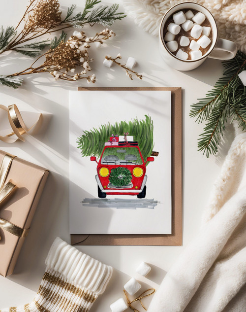 Vánoční přání – Mini Cooper se stromkem — foto 3
