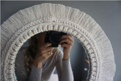 Macramé zrcadlo Střapaté — foto 4