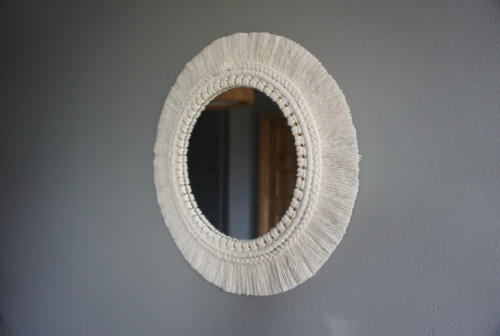 Macramé zrcadlo Střapaté — foto 3