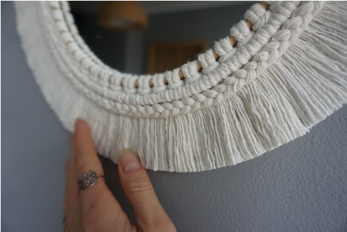 Macramé zrcadlo Střapaté — foto 2