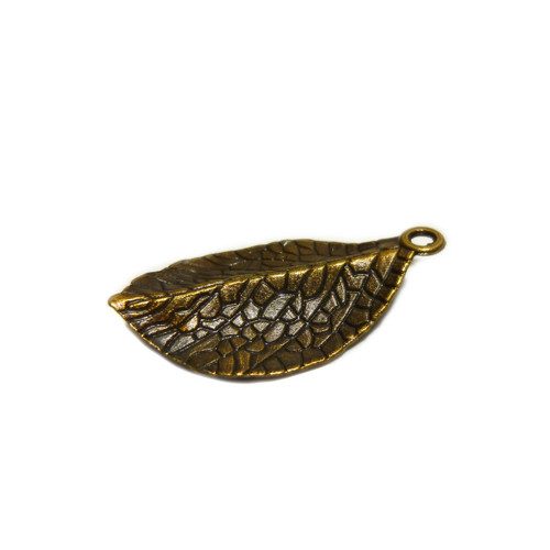 Lístek s žilkováním bronz 33mm, 1ks — foto 2