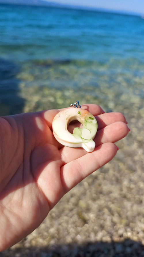 Klíčenka - "Q" oranžovo/khaki