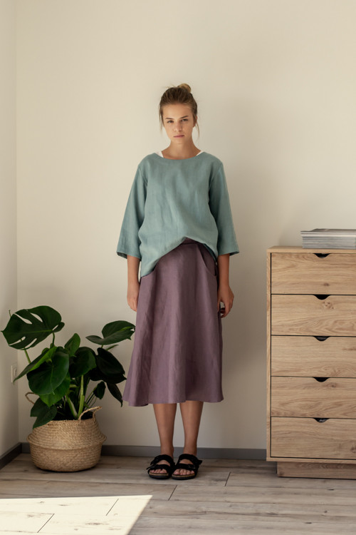 Lněný oversized Top Monaco — foto 3