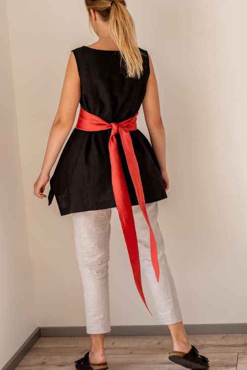 Lněný Kimono pásek — foto 3