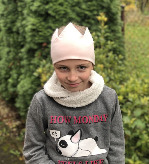 Čelenka korunka pudrová růžová — foto 2