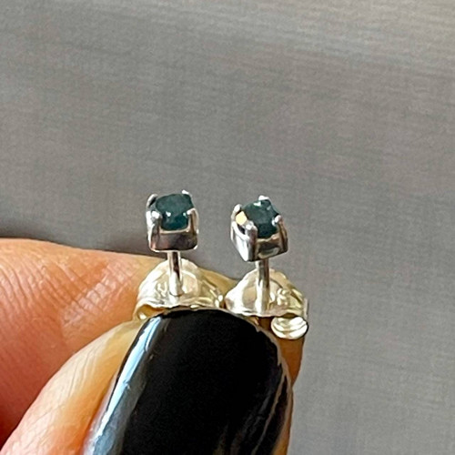 Naušnice s modrými diamanty A0023 — foto 4