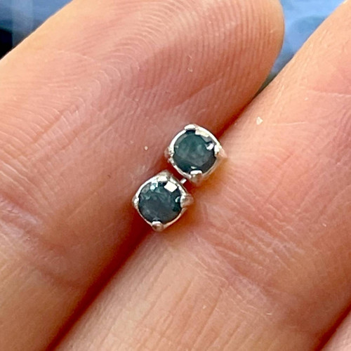 Naušnice s modrými diamanty A0023 — foto 5