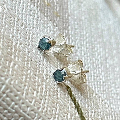 Naušnice s modrými diamanty A0023 — foto 3