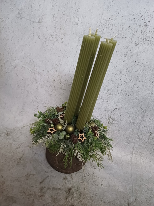 Adventní svícen do zelena — foto 3
