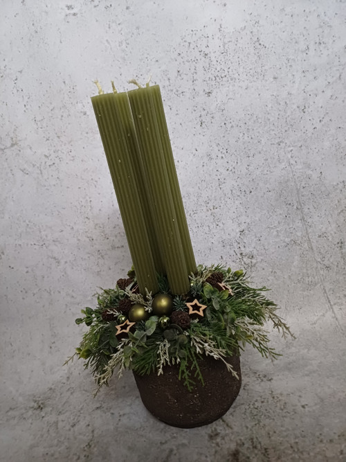 Adventní svícen do zelena — foto 2