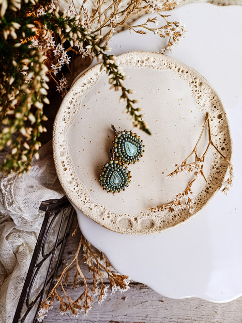 Arabesque n.15 - vyšívané náušnice — foto 3
