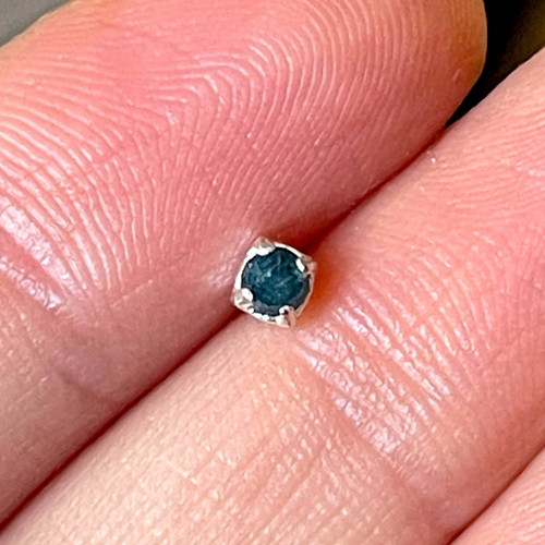 1 KS Single naušnice s modrým diamantem A0023 — foto 6