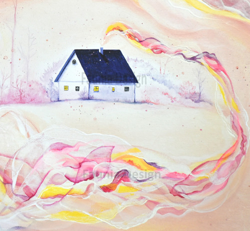 "Magický kouř" - 40x40cm — foto 3