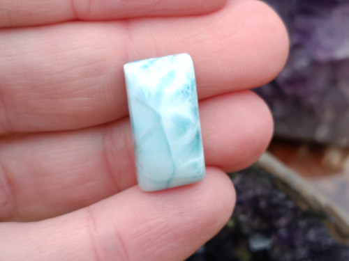 Larimar kabošon 2,1 x 1,1 cm — foto 3