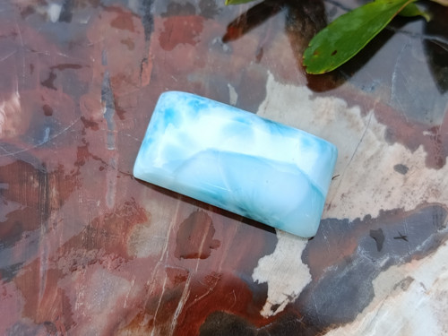 Larimar kabošon 2,1 x 1,1 cm — foto 2