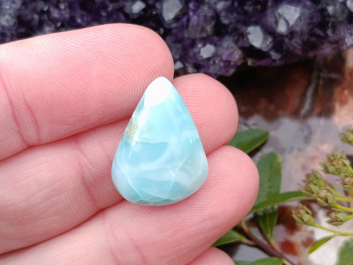 Larimar kabošon 2,1 x 1,5 cm — foto 4