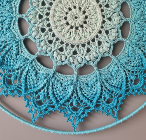 Mandala Modrá hvězda - průměr 45 cm — foto 3