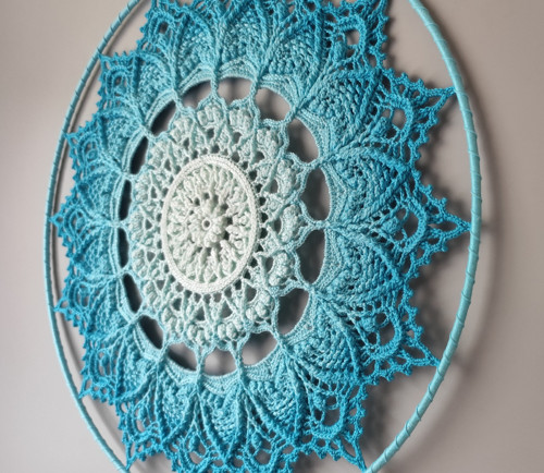 Mandala Modrá hvězda - průměr 45 cm — foto 5
