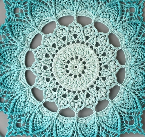 Mandala Tyrkysová hvězda - průměr 45 cm — foto 4