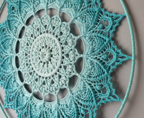 Mandala Tyrkysová hvězda - průměr 45 cm — foto 5