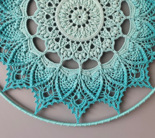 Mandala Tyrkysová hvězda - průměr 45 cm — foto 3