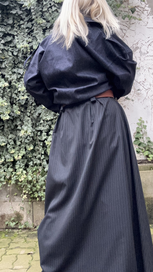 Riflová bunda tmavomodrá — foto 4