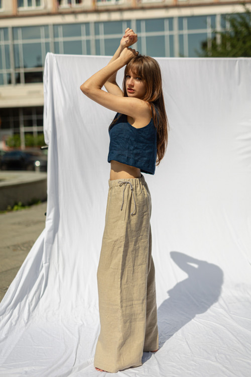 Lněné kalhoty Comfort — foto 4