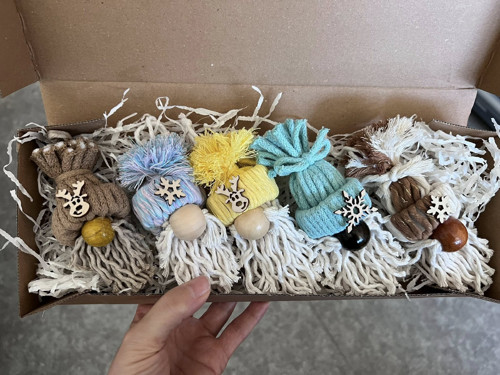 Macrame vánoční skřítek set 3 ks — foto 4