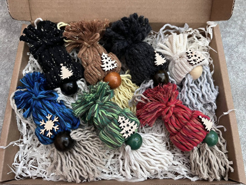 Macrame vánoční skřítek set 3 ks — foto 3