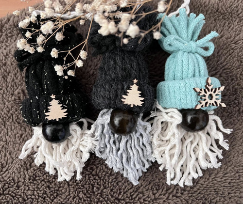 Macrame vánoční skřítek set 3 ks — foto 2