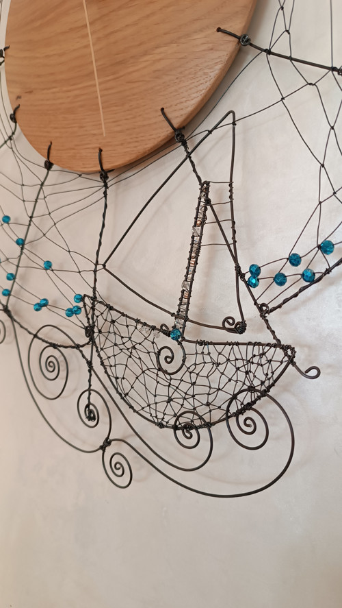 Hodiny 52 cm - Cesta ve vlnách — foto 2