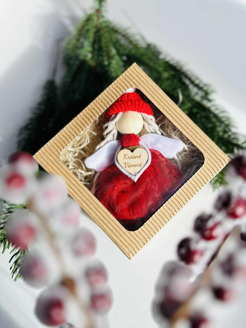 Vánoční macrame anděl — foto 3