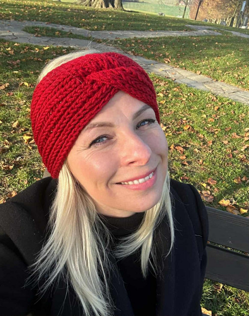 Podzimně/zimní čelenka — foto 3