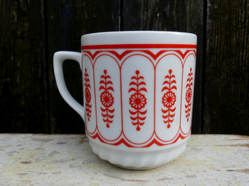 Červená...retro hrnek, Československo — foto 4
