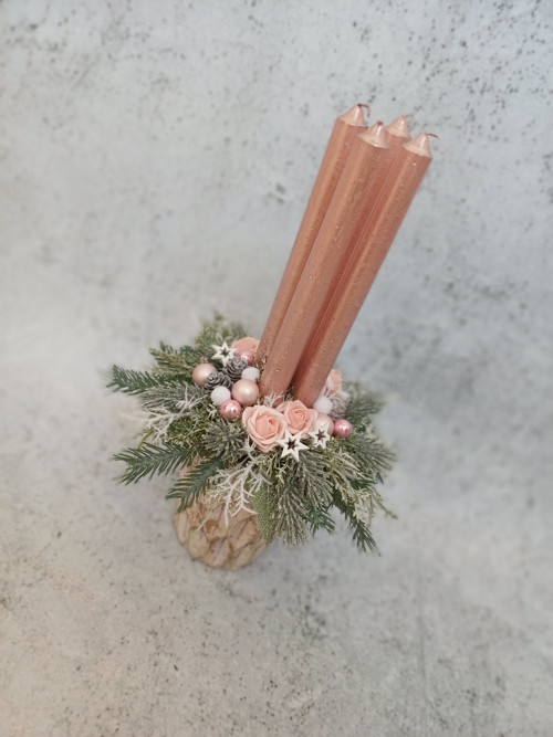 Adventní svícen do růžova — foto 3