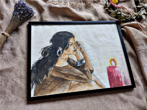 Obraz "Modlitba" zarámovaný 42x29,7 — foto 3