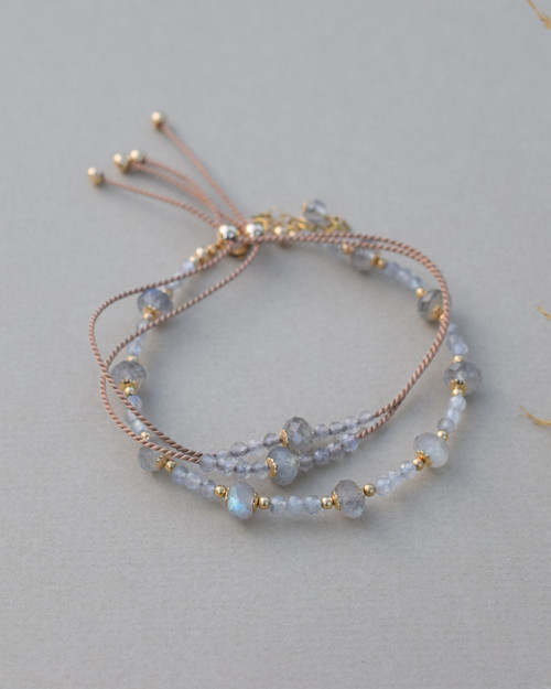 Labradoritový náramek gold filled — foto 4