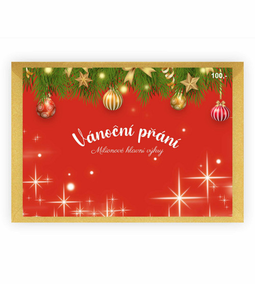 Stírací přání vánoční červené — foto 2