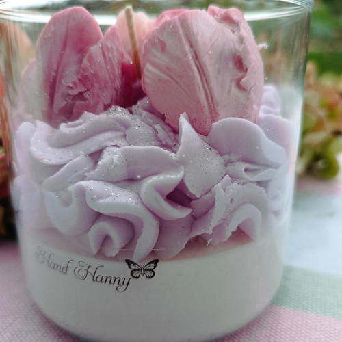 Svíčka s tulipány — foto 2