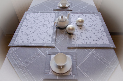 Ubrus 86x86 - Silvery noir — foto 3